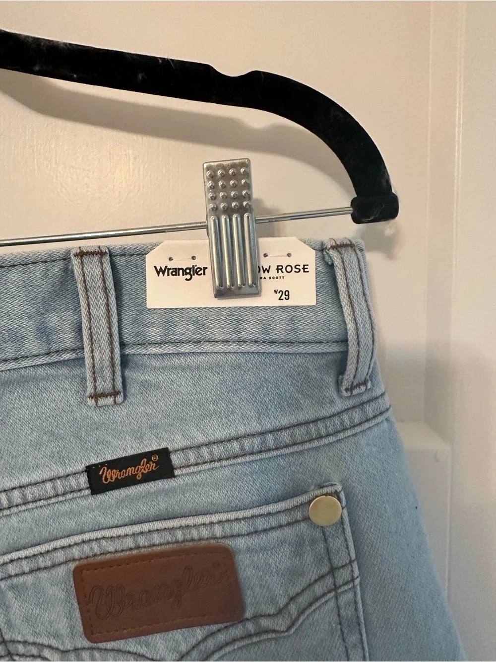 Wrangler x Yellow Rose Light Blue Denim Cutoff Shorts brand new with tags